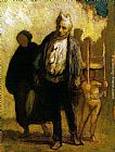 Honore Daumier Wandering Saltimbanques painting